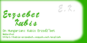 erzsebet kubis business card